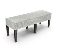 M METERXITY Waterproof Dining Bench Cover, 42-54" Rectangle Stretch Bench Seat Protector Cover, Removable Washable for Dining Room/Bedroom/Piano [Light Gray]
