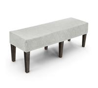 M METERXITY Waterproof Dining Bench Cover, 51" Rectangle Stretch Bench Seat Protector Cover, Removable Washable for Dining Room/Bedroom/Piano [Light Gray]