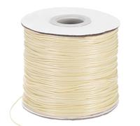 M METERXITY Waxed Polyester Cord, 175 Yards 0.8mm Waxed Beading String with Spool for Jewelry Making/DIY Handmade Crafts/Necklaces/Bracelets, String Macrame Bracelet Thread [Beige]