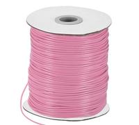 M METERXITY Waxed Polyester Cord, 175 Yards 1.5mm Waxed Beading String with Spool for Jewelry Making/DIY Handmade Crafts/Necklaces/Bracelets, String Macrame Bracelet Thread [Light Pink]