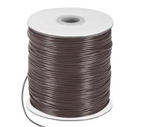 M METERXITY Waxed Polyester Cord, 175 Yards 1.5mm Waxed Beading String with Spool for Jewelry Making/DIY Handmade Crafts/Necklaces/Bracelets, String Macrame Bracelet Thread [Dark Brown]