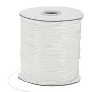 M METERXITY Waxed Polyester Cord, 175 Yards 1.5mm Waxed Beading String with Spool for Jewelry Making/DIY Handmade Crafts/Necklaces/Bracelets, String Macrame Bracelet Thread [Pure White]