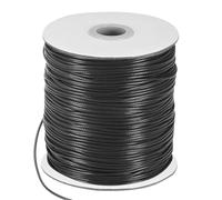 M METERXITY Waxed Polyester Cord, 175 Yards 1.5mm Waxed Beading String with Spool for Jewelry Making/DIY Handmade Crafts/Necklaces/Bracelets, String Macrame Bracelet Thread [Black]
