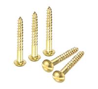 M METERXITY Wood Screws (M2 x 16mm, Brass) 30 Pcs - Slotted Round Head Self-Tapping Screw Apply to Woodworking/Furniture/Appliances Repair/Industry/Gardening
