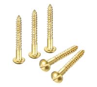 M METERXITY Wood Screws (M3 x 25mm, Brass) 30 Pcs - Slotted Round Head Self-Tapping Screw Apply to Woodworking/Furniture/Appliances Repair/Industry/Gardening