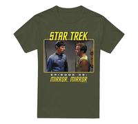 (M, Military Green) Star Trek Mens Mirror Mirror T-Shirt