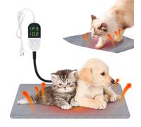 M MIMMU Smart Cat Heating Pad with Pressure Activated - Temperature Adjustable Heated Dog Bed with Timer - 13x17 inches - 30W - Pressure Activated Work for Pets Over 10 lbs