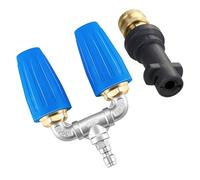 M MINGLE Dual Pressure Washer Turbo Nozzle Set, 360°Rotating Turbo Nozzle with Adpater, Compatible with Karcher K Series, K2, K3, K4, K5, K6, K7, 1/4 Inch Quick Connect, 4-6 GPM, 4000 PSI