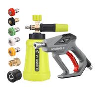 M MINGLE High Pressure Washer Gun with Snow Foam Lance, Compatible with Karcher K2, K3, K4, K5, K6, K7 Hose, 4000 PSI Cannon Foam Blaster Power Washer with 1/4" Quick Connector, 5 Spray Nozzle Tips
