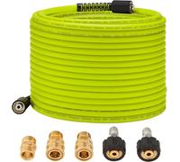 M MINGLE Pressure Washer Hose 50 FT x 1/4", M22 14mm Fittings, 3600 PSI