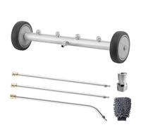 M MINGLE Undercarriage Pressure Washer Attachment, 16 Inch Powerful Under Car Washer with 3 Pcs Extension Wand and Car Wash Mitt, 4000 PSI