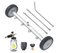 M MINGLE Undercarriage Pressure Washer Attachment, 16 Inch Powerful Under Car Washer with Foam Cannon and Car Wash Mitt, 4000 PSI