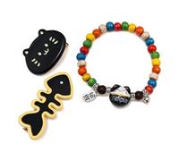 M Miss Misy Apple Ceramic Bracelet for Women Men Adjustable Rope String Bracelets Handmade Woven Cord Bracelets with clips, M, Ceramic