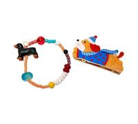 M Miss Misy Apple Ceramic Bracelet for Women Men Adjustable Rope String Bracelets Handmade Woven Cord Bracelets with clips, M, Acrylic