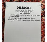 M Missoni Women's Preloved Knitted Buttoned Shawl-Collared Cardigan Sweater in Cotton | Size: 54
