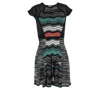 M Missoni Preloved Knitted Wave Print Mini Dress In Multicolor Viscose Multi