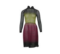 M Missoni Preloved Perforated Knit Dress In Multicolor Polyester Multi