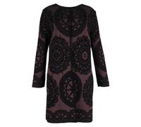 M Missoni Women's Preloved Patterned Knit Short Coat in Brown Viscose | Size: Medium