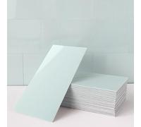 M MOFIT Large Subway Wall Tiles Self Adhesive for Kitchen,Individual Tile Stickers Stick on Tiles Bathroom Waterpoof CM 10x20(Green 23Tiles)