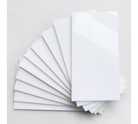 M MOFIT Large Subway Wall Tiles Self Adhesive for Kitchen,Individual Tile Stickers Stick on Tiles Bathroom Waterpoof CM 10x20(White 23Tiles)
