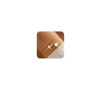 M MOOHAM Initial Cross Bracelets for Women - 14K-Gold-Plated Dainty Layered Cross Bracelet Disc Letter A-Z Bracelet for Teen Girls Gifts Baptism Religious Christian Gifts for Women Girls, 6+2", no