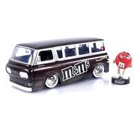 M&M's 1:24 1965 Ford Econoline Die-cast Car with Red Figure, Toys for Kids and Adults