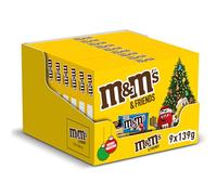 M&M'S and Friends Christmas Chocolate Gift Box, Christmas Gifts, Stocking Fillers, Chocolate Selection Box, 9 x 139 g