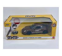 M&Ms Brown Figure and Porsche 911 Turbo 1:24 Scale Jada 34624