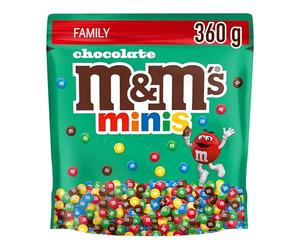 M&M's Choco Minis, 360g, Family Bag of the Delicious Iconic Mini Chocolate Treats