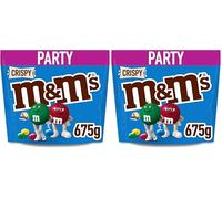 M&M'S Chocolate Bag, Crispy Centre & Milk Chocolate, 675g Party Bag, Bulk Chocolate, Ideal for Gift, Snacks and Sharing (Pack of 2)