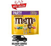 M&M's Peanut Chocolate Party Bulk Bag, Chocolate Gifts & Movie Night Snacks, 1kg