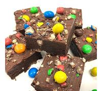 M&M's Chocolate Fudge Letterbox Brownie, Serves 9. Perfect for Birthdays, Get Well Soons, Well Dones or just Because. Handmade and Baked by bakerdays!