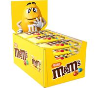 M&M's Chocolate Pouch, Bulk Peanut M&M's, 24 Packs of 45g