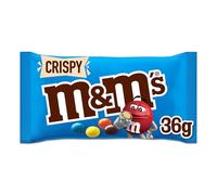 M&M'S Crispy Bulk Box, Milk Chocolate Gifts & Movie Night Snacks, 24 Packs of 36 g