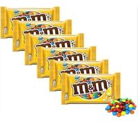 M&M's Crunchy Peanut & Milk Chocolate Bag 45g - 6 Pack | Irresistibly Nutty & Chocolatey | Shareable Snack Bags for Parties, Easter, Birthdays, Gifting & More | Trending Sweet Treat Treats