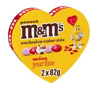 M&M's Heart Shaped Milk Chocolate Flatpack Sharing Gift Box 164g | Perfect For Romantic Chocolate Gifts, Miss You Presents, Pocket Hugs, Heart Shaped Treats, Care Packages, Date Night Snacks