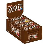 M&M'S Milk Chocolate Bitesize Sweets Snack Bags Bulk Multipack Box, 24x45g
