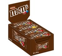 M&M'S Milk Chocolate Bulk Box, Chocolate Gifts, 24 Packs of 45 g