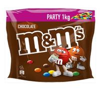 M&M's Milk Chocolate Party Bag 1kg - Colourful Candy-Coated Chocolate Treats - Bulk Sharing Bag for Parties, Baking, Snacking, Gifting - Irresistible Chocolate Fun for All Ages