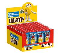 M&M'S Minis Chocolate Santa's Bulk Chocolate Box, Milk Chocolate & M&Ms minis crispy pieces, 32 x of 29g, Ideal as stocking filler, gift, or snacks