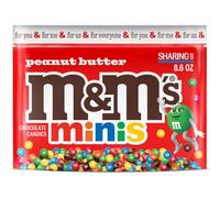 M&M'S Minis Peanut Butter Milk Chocolate Candy, Sharing Size, 8.6 Oz. Resealable Bag
