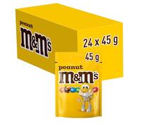 M&M'S Peanut Bulk Box, Milk Chocolate Gifts & Movie Night Snacks, 24 Packs of 45 g