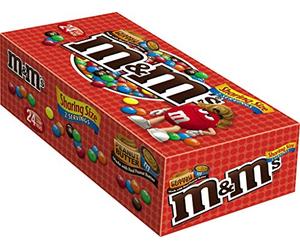 M&M'S Peanut Butter Chocolate Candy Sharing Size 80.2g Pouch 24-Count Box