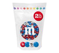 M&M'S Pre Printed Patriotic Milk Chocolate Candy - 2lb Candy in Resealable Bag Perfect for 4th of July Parties, Patriotic Celebrations, Election Parties and Homemade