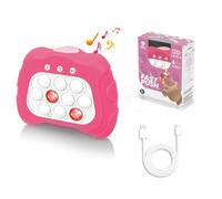 m MU Rechargeable Electronic Pop It Fidget Toys, 4 Modes, 120 Levels, Silicone, Stress Relief & Educational, Hand-Eye Coordination, Memory, Creativity, Pink, Kid