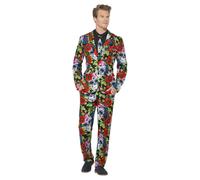 (M, Multicoloured) Smiffys Mens Day Of The Dead Costume Suit