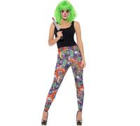 (M, Multicoloured) Smiffys Womens/Ladies Creepy Clown Halloween Leggings