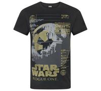 Star Wars Mens Rogue One Metallic Death Star T-Shirt / N/A N/A NS4124