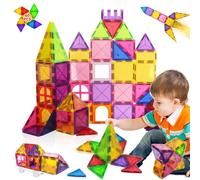 M MUNCASO 60pcs Tiles 3D Building Blocks STEM Toy Set 3+ Years Old Educational Construction Magnet Toys for Kids