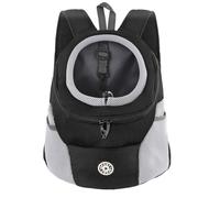 M MUNCASO Dog Carrier Backpack Small Pet Travel Bag Puppy Pet Front Pack with Breathable Head-Out Design and Waterproof Bottom Airline Approved for Outdoor Hiking Travel (L,Black)